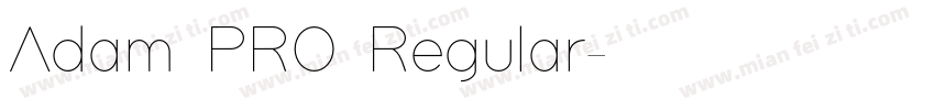 Adam PRO Regular字体转换